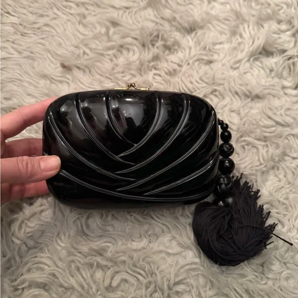 Rafael Sanchez Elegant Black Clutch Bag - Picture 1 of 5